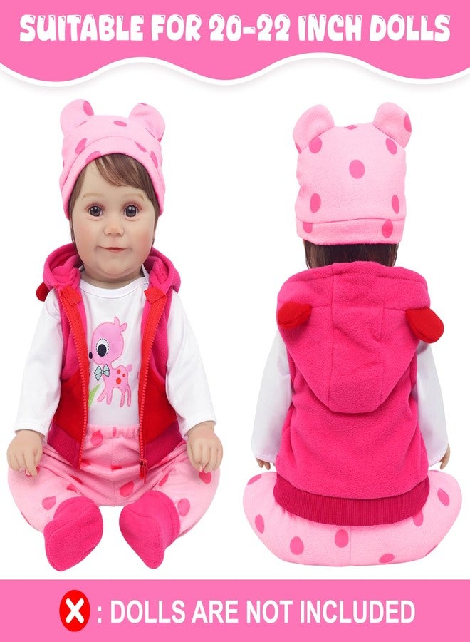 UNICORN ELEMENT 5 Pcs Baby Doll Clothes Set for 20-22 Inch Dolls, Cute Pattern Baby Doll Accessories with Hat Shoes for Girl Gifts (Dolls Not Included) - Image 5